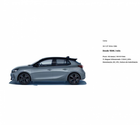 Renting - Corsa GS 1.2T 100cv CM6 Desde 159� / m�s