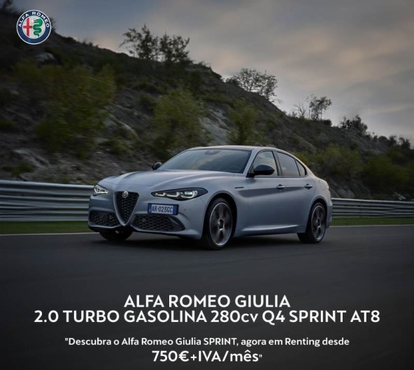 Alfa Romeo Giulia 2.0 Turbo Gasolina 280cv Q4 Sprint AT8 - Desde 750+IVA/ms