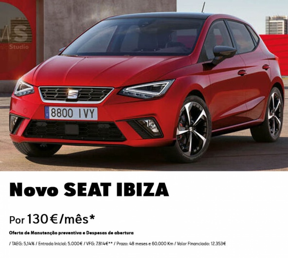 Novo SEAT Ibiza Easy Auto - Por 130€/mes Novo SEAT Ibiza Easy Auto - Por 130€/mes