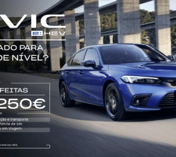 CHEGOU O HONDA CIVIC e:HEV a partir de 45 250€ CHEGOU O HONDA CIVIC e:HEV a partir de 45 250€