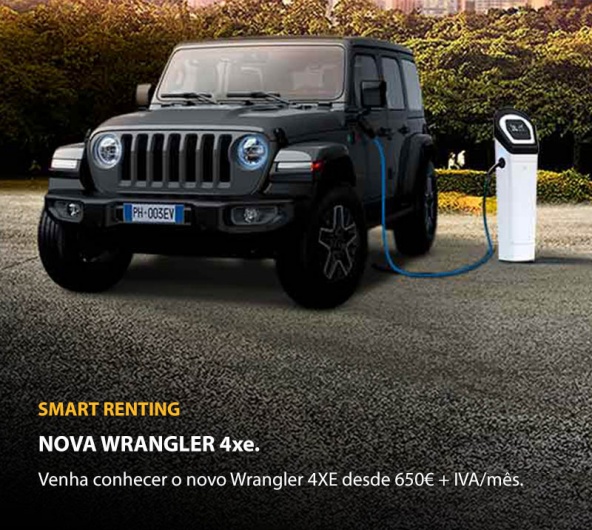 Novo Jeep Wrangler 4xe - Desde 650€+IVA/mês