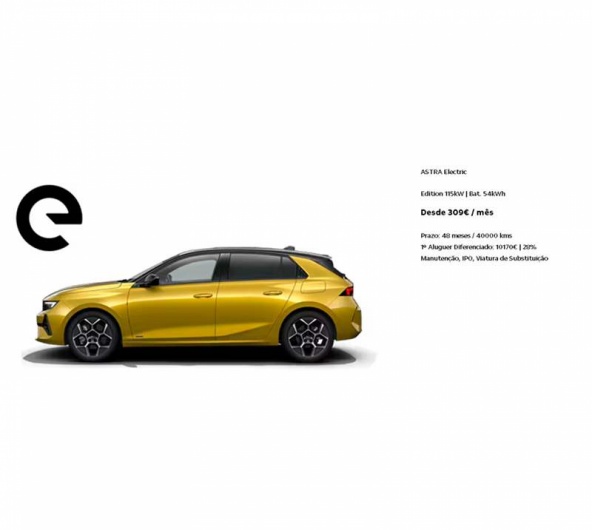 Renting - ASTRA Electric Edition 115kW | Bat. 54kWh Desde 309� / m�s
