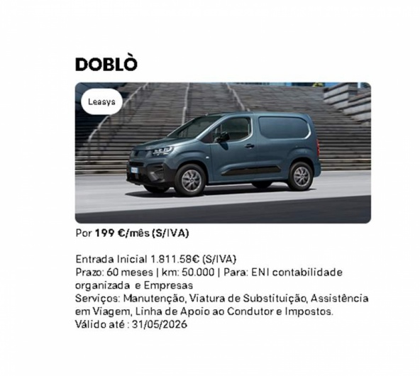 Leasys- DOBL� - Por 199 �/m�s (S/IVA)