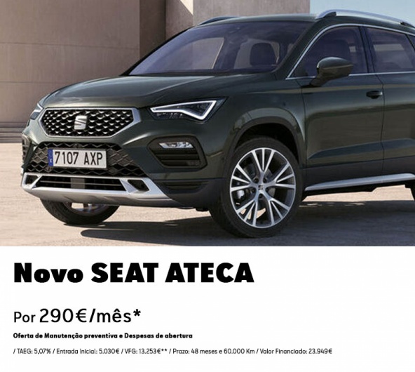 SEAT ATECA Easy Auto - Por 290€/Mês