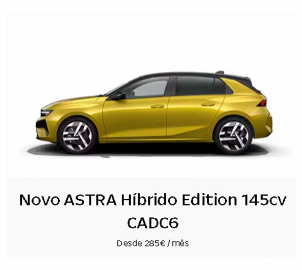 Renting Particulares Novo ASTRA H�brido Edition 145cv CADC6  Desde 285� / m�s