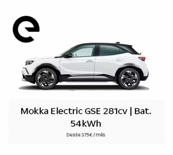 Renting Particulares Mokka Electric GSE 281cv | Bat. 54kWh  Desde 375� / m�s