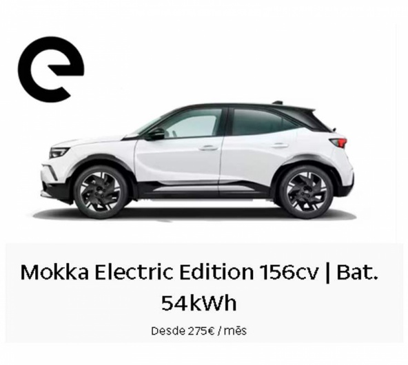 Renting Particulares Mokka Electric Edition 156cv | Bat. 54kWh  Desde 275� / m�s