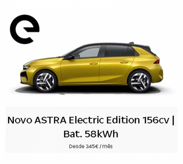 Renting Particulares Novo ASTRA Electric Edition 156cv | Bat. 58kWh  Desde 345� / m�s