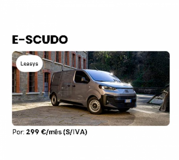 Novo e-Scudo 136cv 50kWh L2H1 - S�rie 3 Por 299 �/m�s (S/IVA)