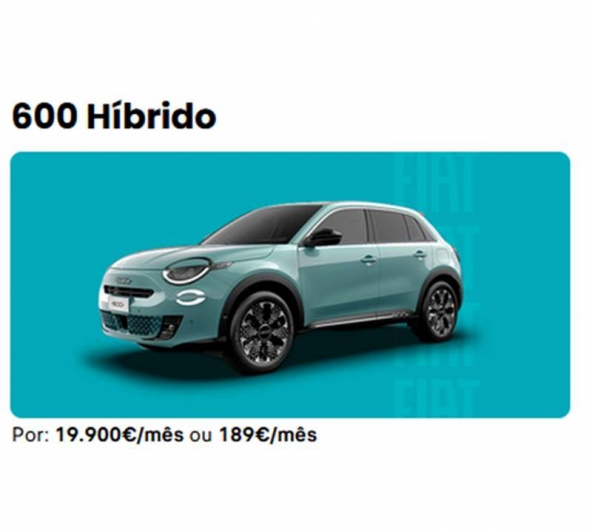 Fiat 600 H�brido Por: 19.900�/m�s ou 189�/m�s
