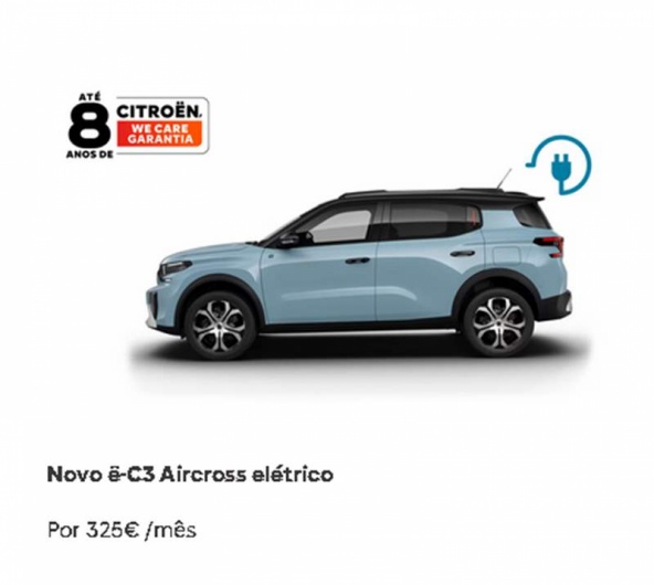 Novo �-C3 Aircross el�trico Por 325� /m�s*