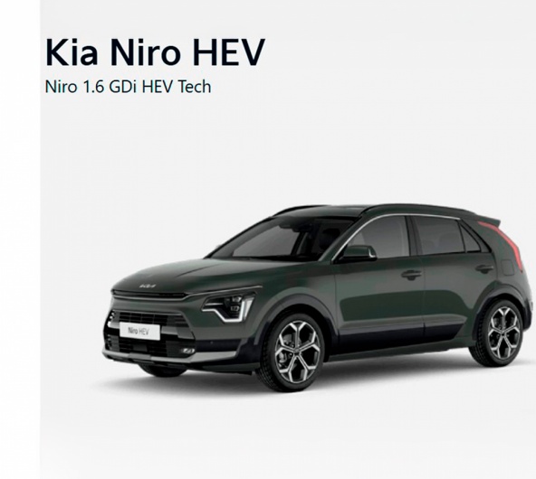 Kia Niro 1.6 GDi HEV Tech Desde 329€ / Mês Kia Niro 1.6 GDi HEV Tech Desde 329€ / Mês