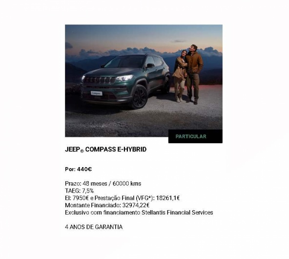 JEEP® COMPASS E-HYBRID Por: 440€ JEEP® COMPASS E-HYBRID Por: 440€