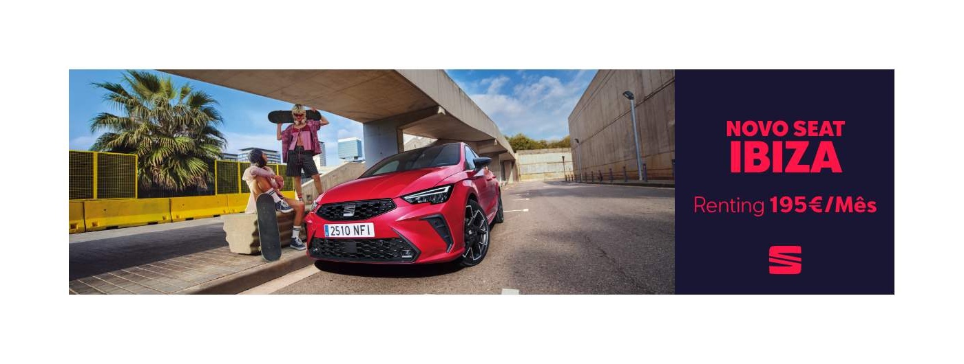Campanha novo SEAT Ibiza Por 195�/m�s** com manuten��o inclu�da