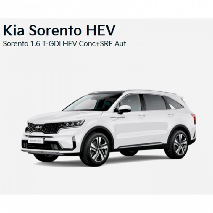 Kia Sorento HEV Sorento 1.6 T-GDI HEV Conc+SRF Aut Kia Sorento HEV Sorento 1.6 T-GDI HEV Conc+SRF Aut