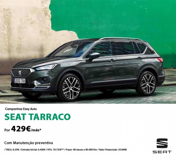 SEAT Tarraco Easy Auto - Desde 429€/mês