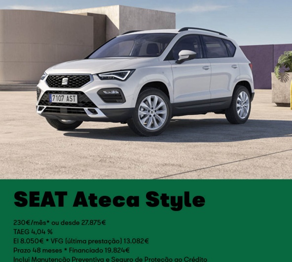 SEAT Ateca - Desde 230€/mês SEAT Ateca - Desde 230€/mês
