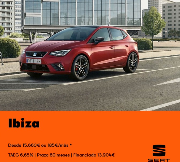 SEAT Ibiza - Desde 185€/mês SEAT Ibiza - Desde 185€/mês