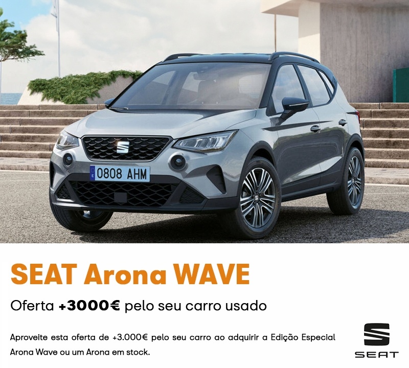 SEAT Arona Wave Oferta +3.000€ pelo seu carro usado SEAT Arona Wave Oferta +3.000€ pelo seu carro usado