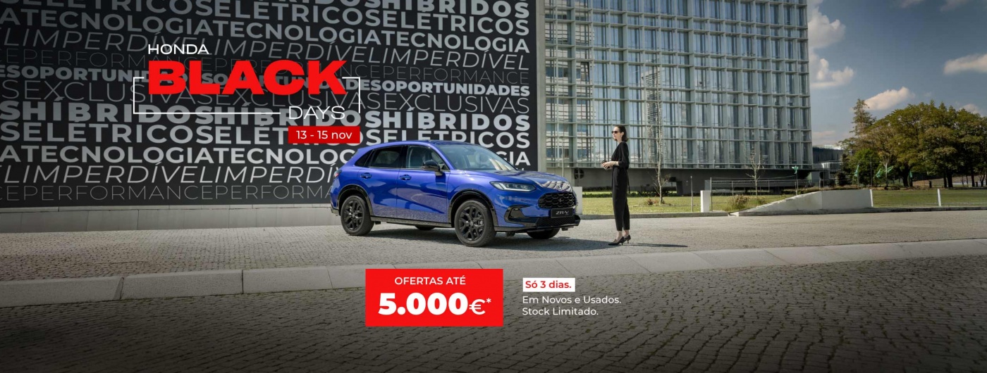 HONDA BLACK DAYS: 13 a 15 de novembro