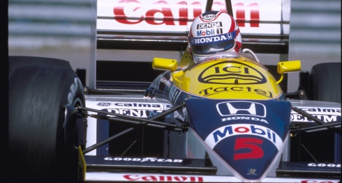 Nigel Mansell volta a pilotar o carro que deu à Honda o primeiro título de construtores na F1 Nigel Mansell volta a pilotar o carro que deu à Honda o primeiro título de construtores na F1