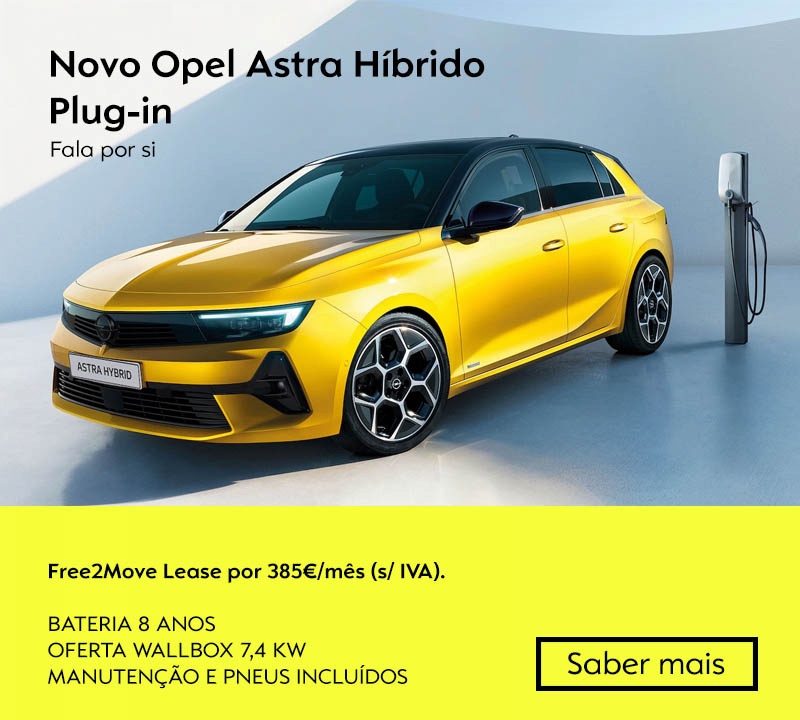 Novo Opel Astra Híbrido Elétrico Plug-in - Free2Move Lease por 385€/mês
