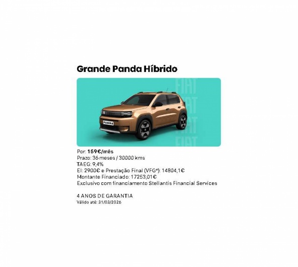 Fiat Grande Panda H�brido Por: 159�/m�s*