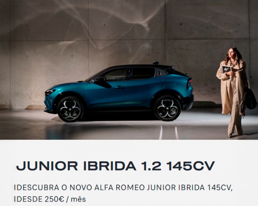 ALFA ROMEO JUNIOR IBRIDA 1.2 145Cv DESDE 250€/MÊS ALFA ROMEO JUNIOR IBRIDA 1.2 145Cv DESDE 250€/MÊS