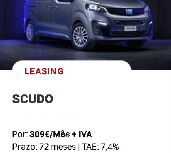 LEASING SCUDO Por: 309�/M�s + IVA*
