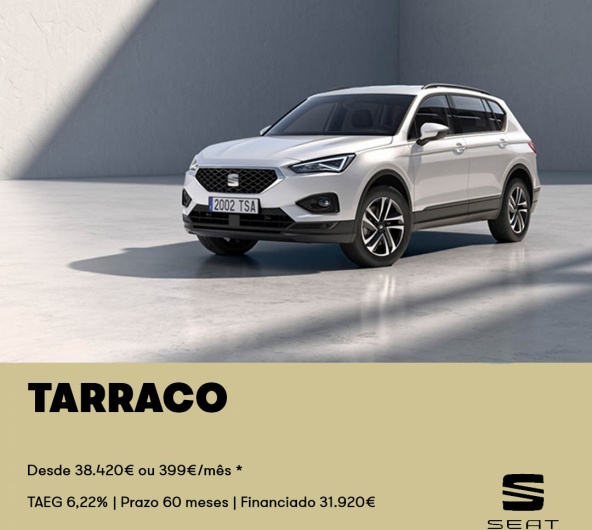 SEAT Tarraco - Desde 399€/mês SEAT Tarraco - Desde 399€/mês