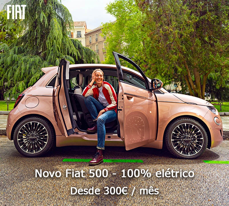Novo Fiat 500 - 100% elétrico - Desde 300€/mês