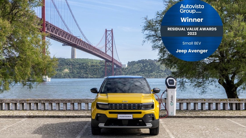 Jeep® Avenger conquista troféu “Autovista Group Residual Value Award 2023” na categoria “Small BEV”
