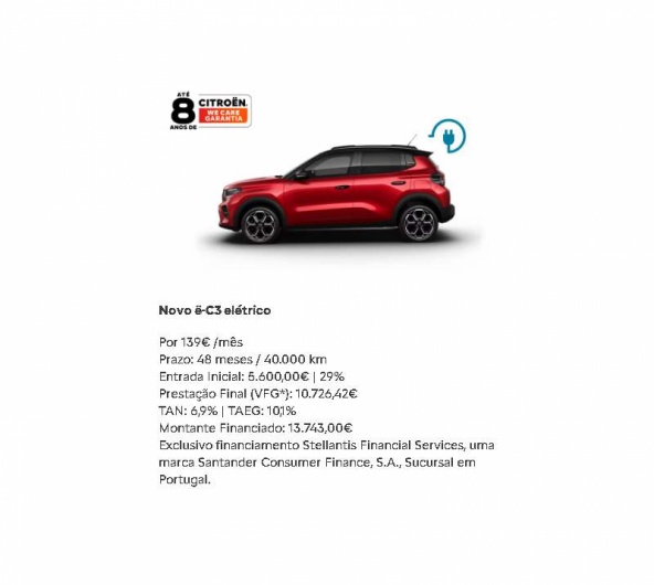 SIMPLY DRIVE - Novo �-C3 el�trico Por 139�/m�s