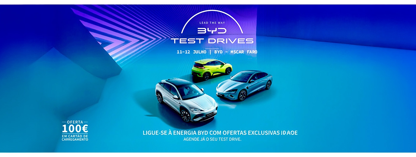 BYD Test drives - 11 e 12 de Julho na BYD MSCAR em Faro