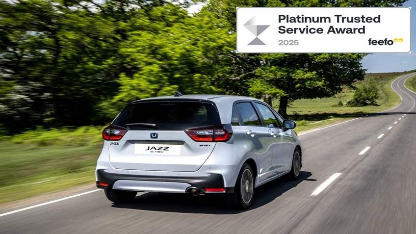 Honda Motor Europe recebe Prmio Platina de Servio de Confiana 2025 da Feefo