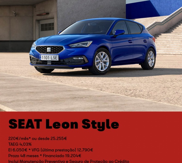 SEAT Leon - Desde 220€/mês SEAT Leon - Desde 220€/mês