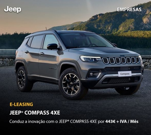 Jeep Compass 4xe - Por 443€/mês + IVA
