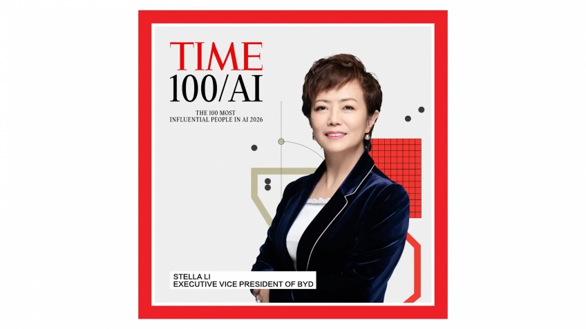 Stella Li, Vice-Presidente Executiva da BYD, reconhecida pela  TIME entre as 100 pessoas mais influentes em IA em 2026