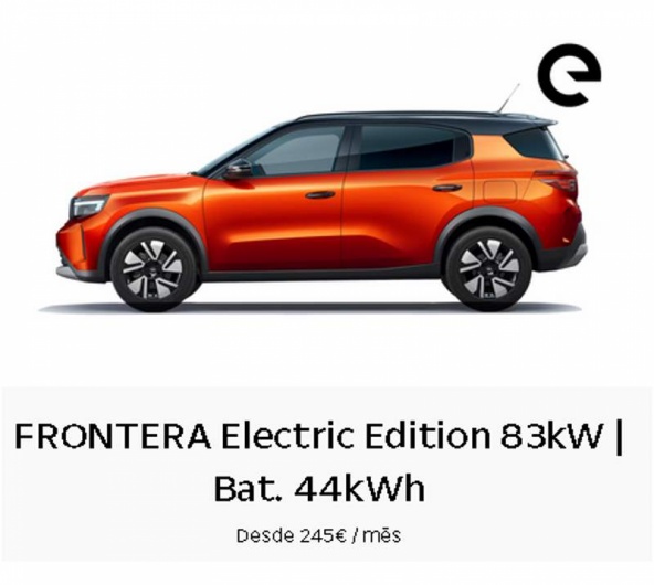 Renting Particulares FRONTERA Electric Edition 83kW | Bat. 44kWh  Desde 245� / m�s