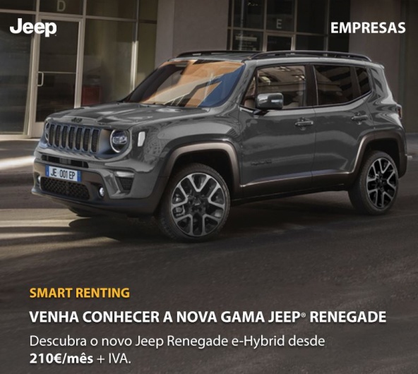 Jeep Renegade eHybrid - Desde 210/mês + IVA