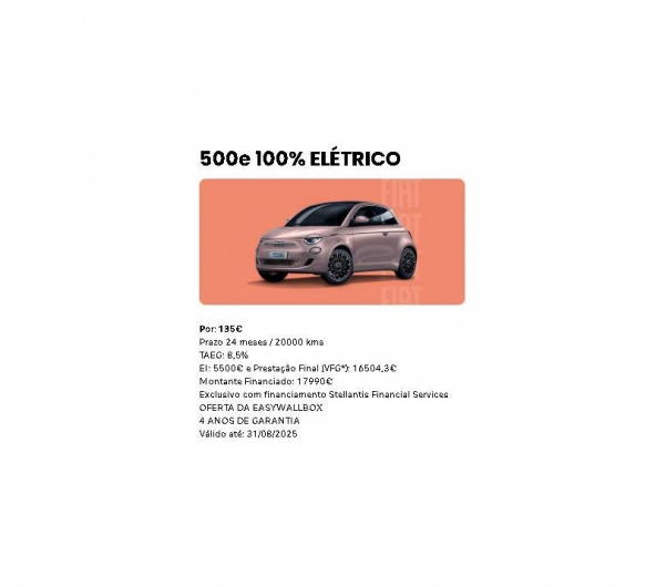 500e 100% ELTRICO Por: 135/ms*