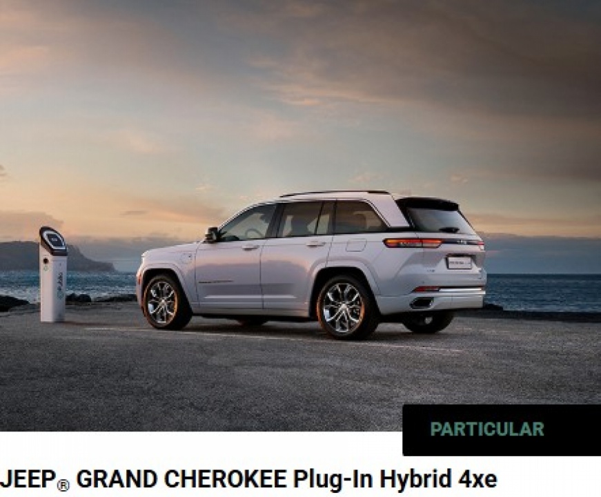 JEEP® GRAND CHEROKEE Plug-In Hybrid 4xe Por 655€ / Mês JEEP® GRAND CHEROKEE Plug-In Hybrid 4xe Por 655€ / Mês