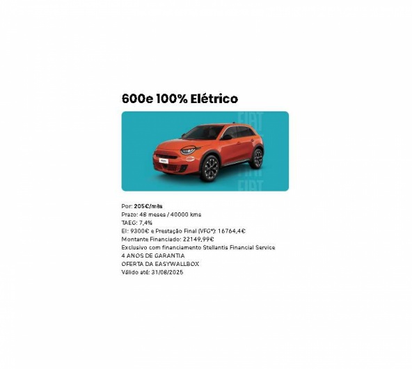 600e 100% Eltrico Por: 205/ms*
