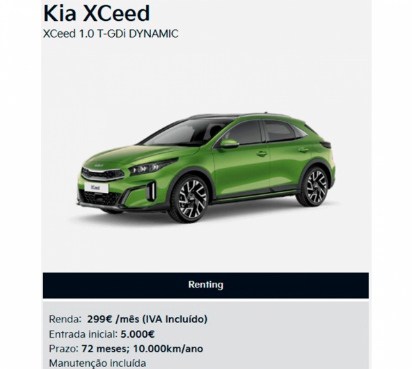 Kia XCeed 1.0 T-GDi DYNAMIC Desde 299 / Ms*