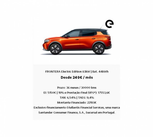 FRONTERA Electric Edition 83kW | Bat. 44kWh Desde 249� / m�s*