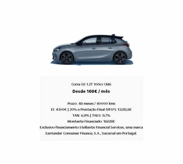 OPEL- Corsa GS 1.2T 100cv CM6 Desde 169� / m�s*