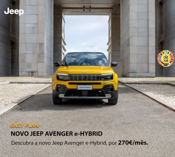 Novo Jeep Avenger e-Hybrid - Por 270€/mês