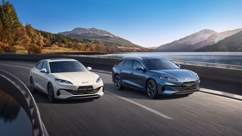 Novo BYD SEAL 6 DM-i j disponvel em Portugal nas carroarias Sedan e Touring, com a liberdade da tecnologia Super Hbrida Plug-in