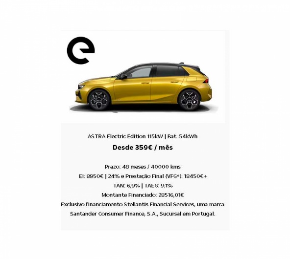 ASTRA Electric Edition 115kW | Bat. 54kWh Desde 359� / m�s*