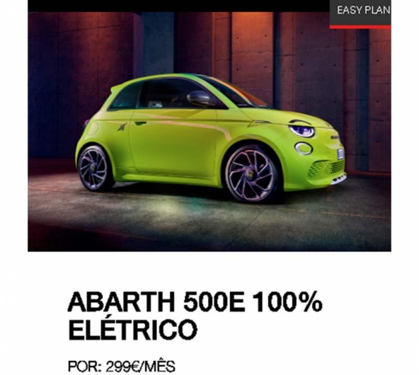 RENTING NOVO ABARTH 500e 100% EL�TRICO Por 290 �/m�s +IVA*